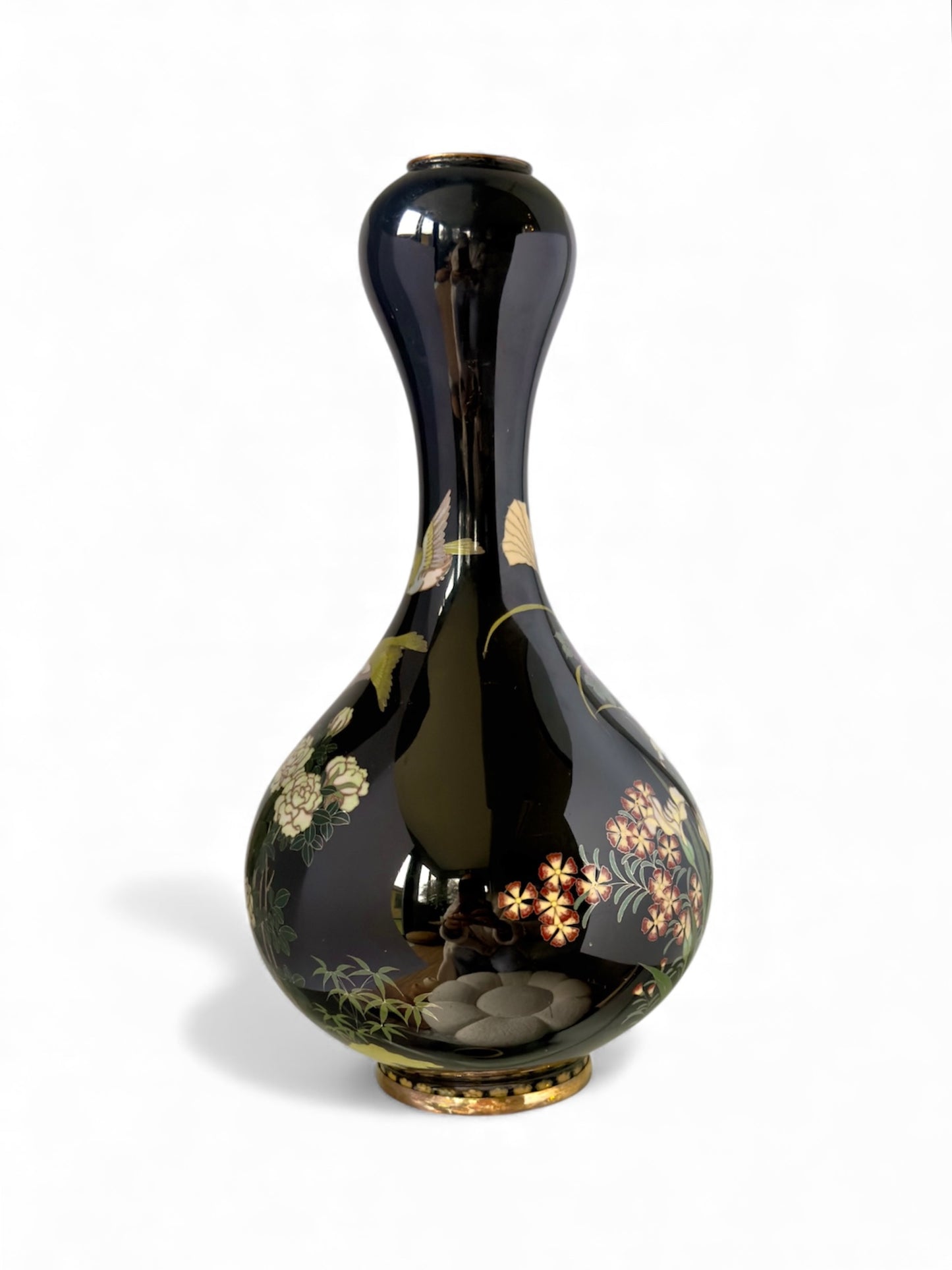 A Fine Japanese Cloisonné Enamel Double-Gourd Vase, Meiji Period