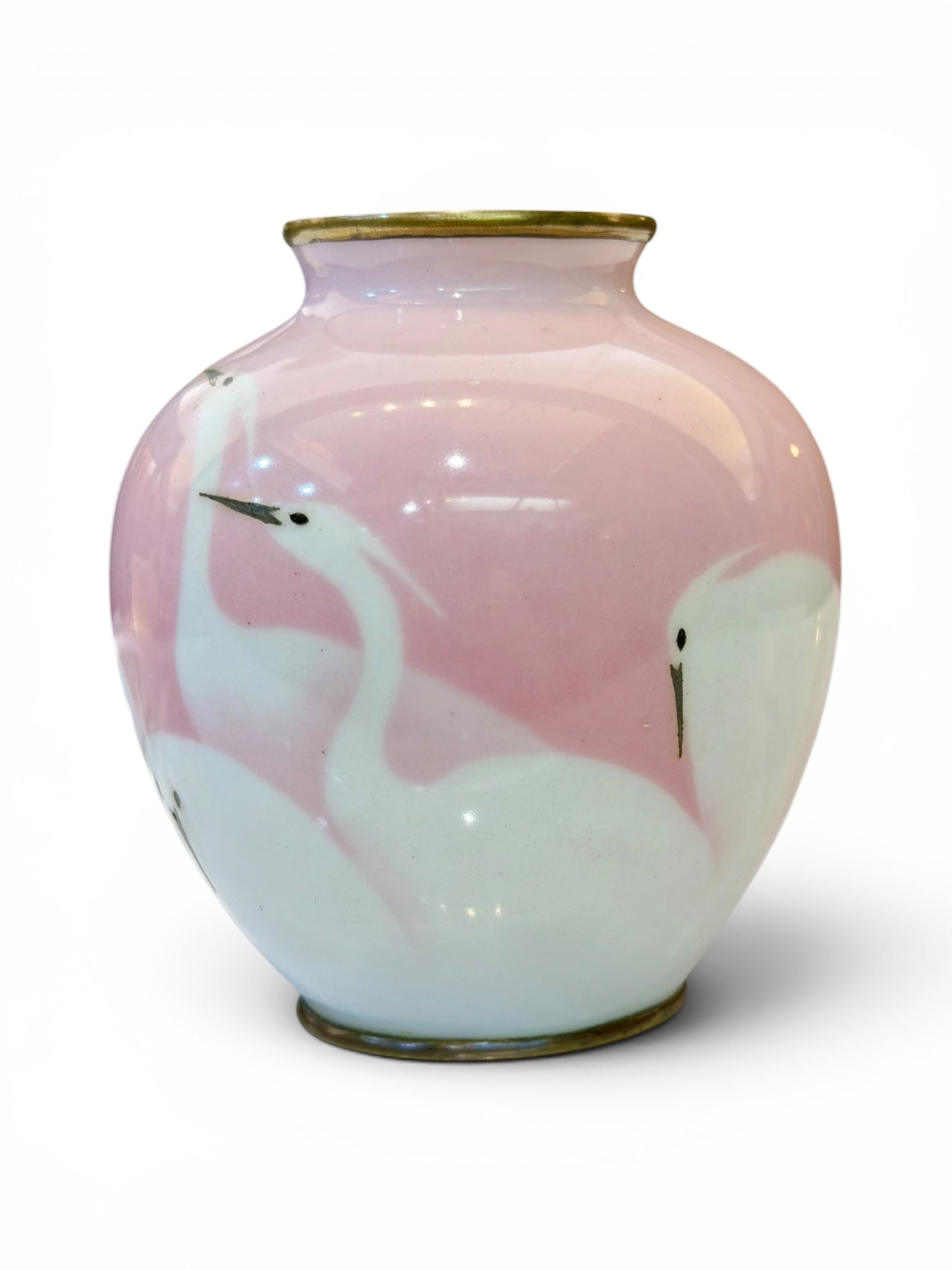 A Fine Japanese Musen Cloisonné Enamel Cabinet Vase
Attributed to Gonda Hirosuke. Meiji period.