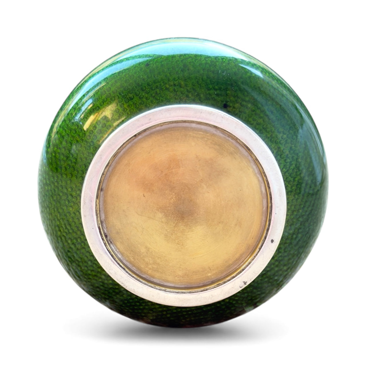 A Japanese Cloisonné Enamel Vase with Koi over Emerald Nanako Ground

Nagoya, late Meiji period