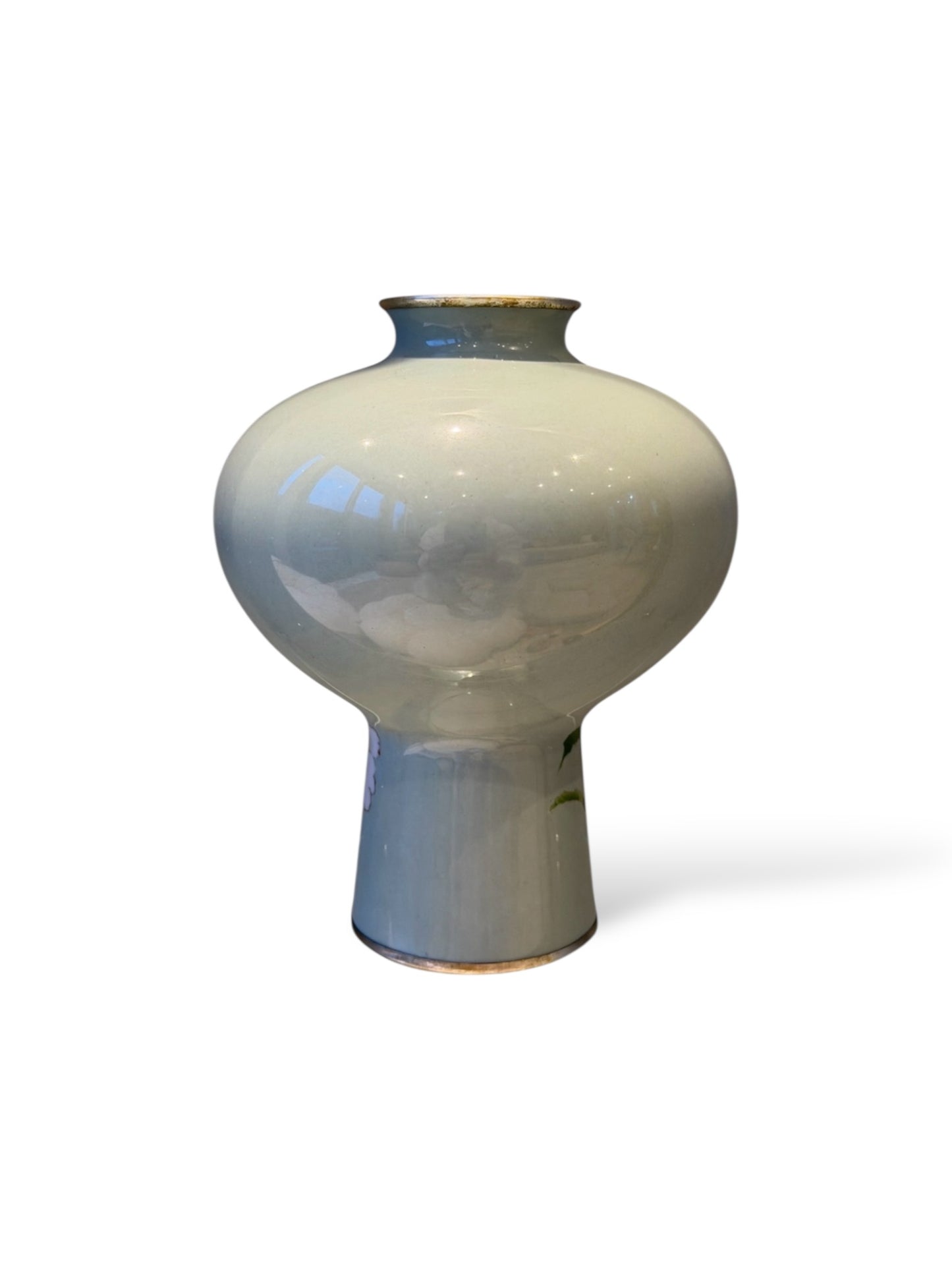 An Exceptional Japanese Cloisonné Enamel Vase with Peony in Full Bloom, signed Gotō Shōzaburō, Late Meiji period