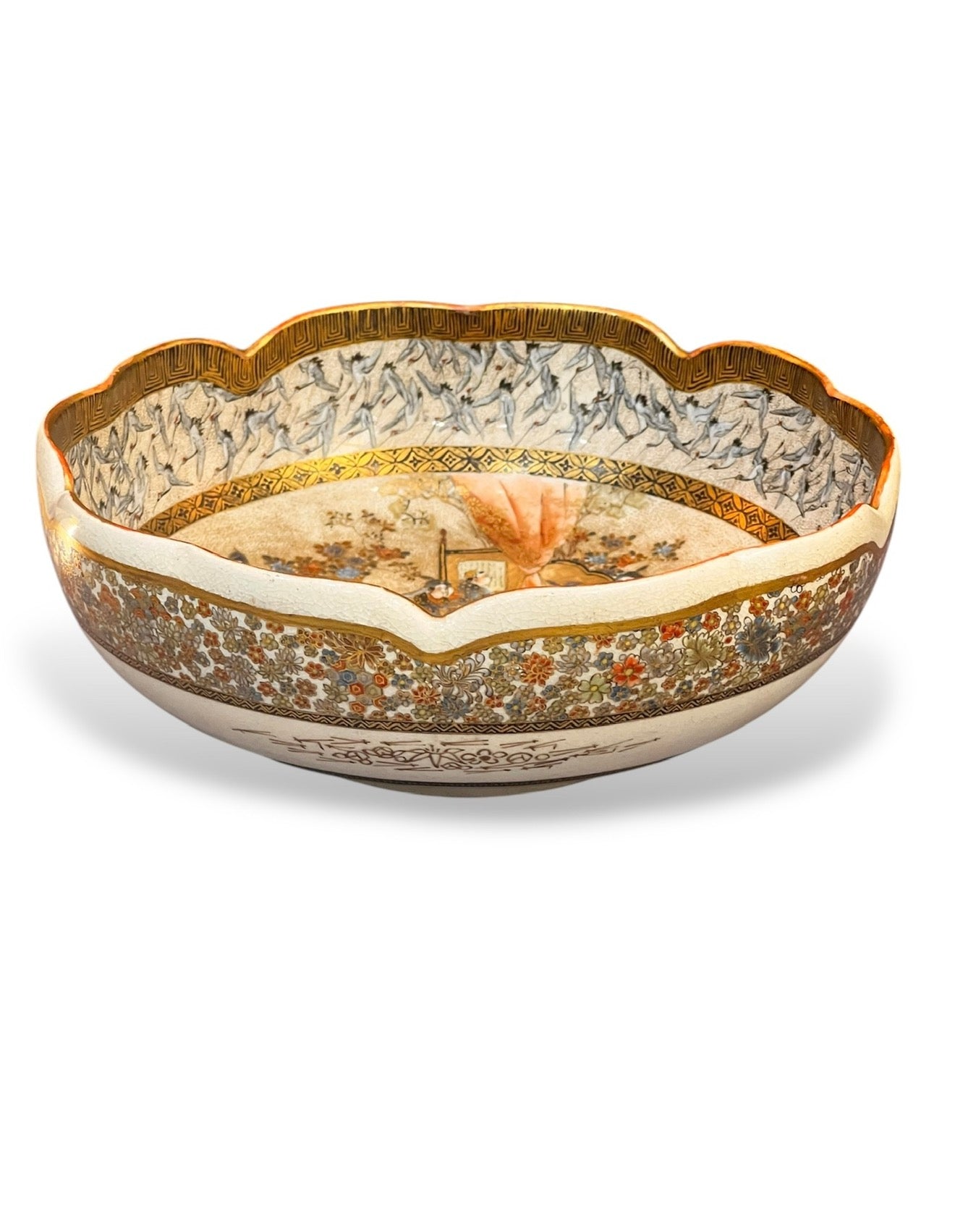 A Fine Japanese Satsuma Earthenware Bowl by Kanzan
Meiji period