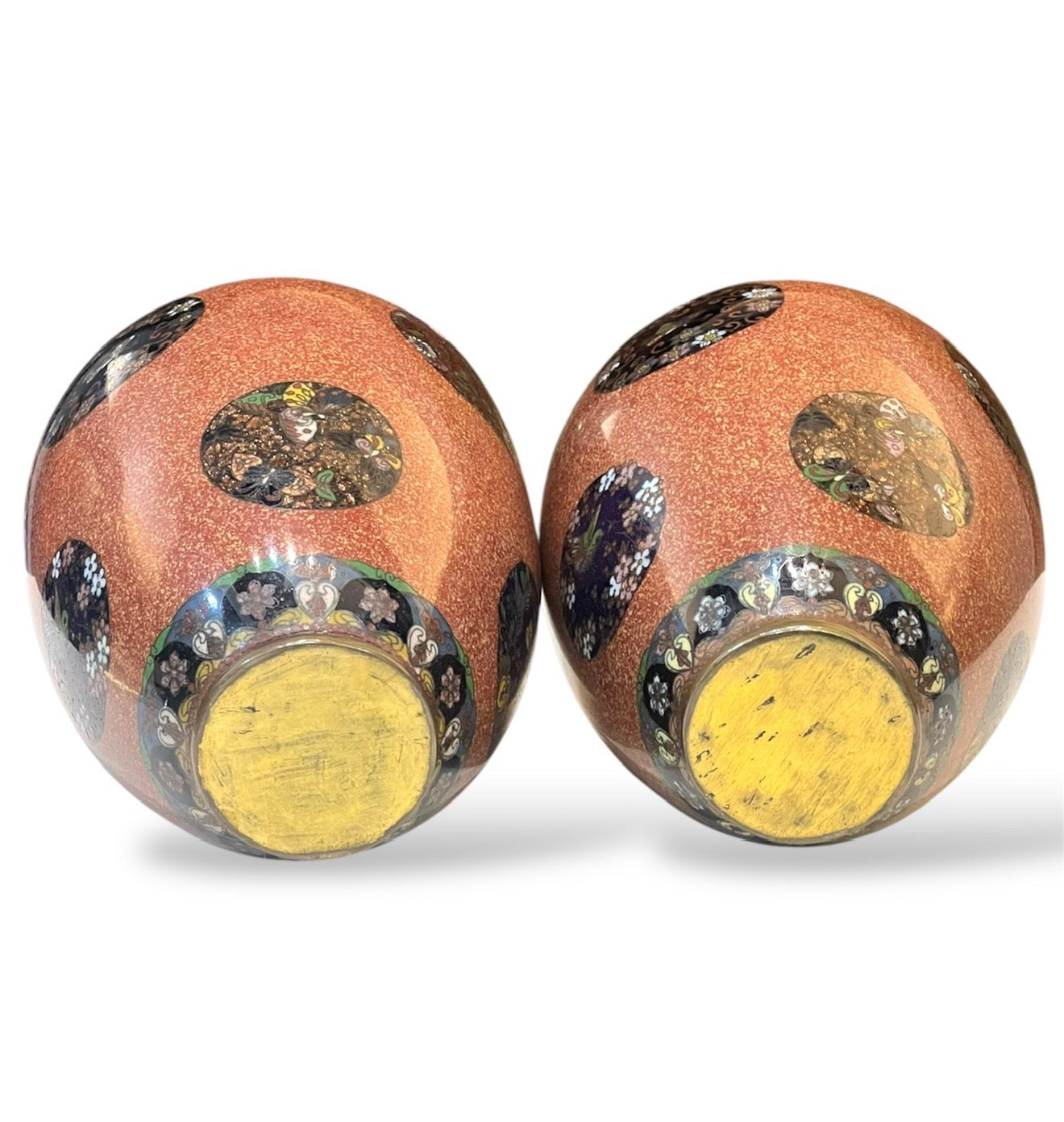 A Fine pair of Japanese cloisonné enamel vases Attributed to Honda Yasaburō, Nagoya, Meiji era