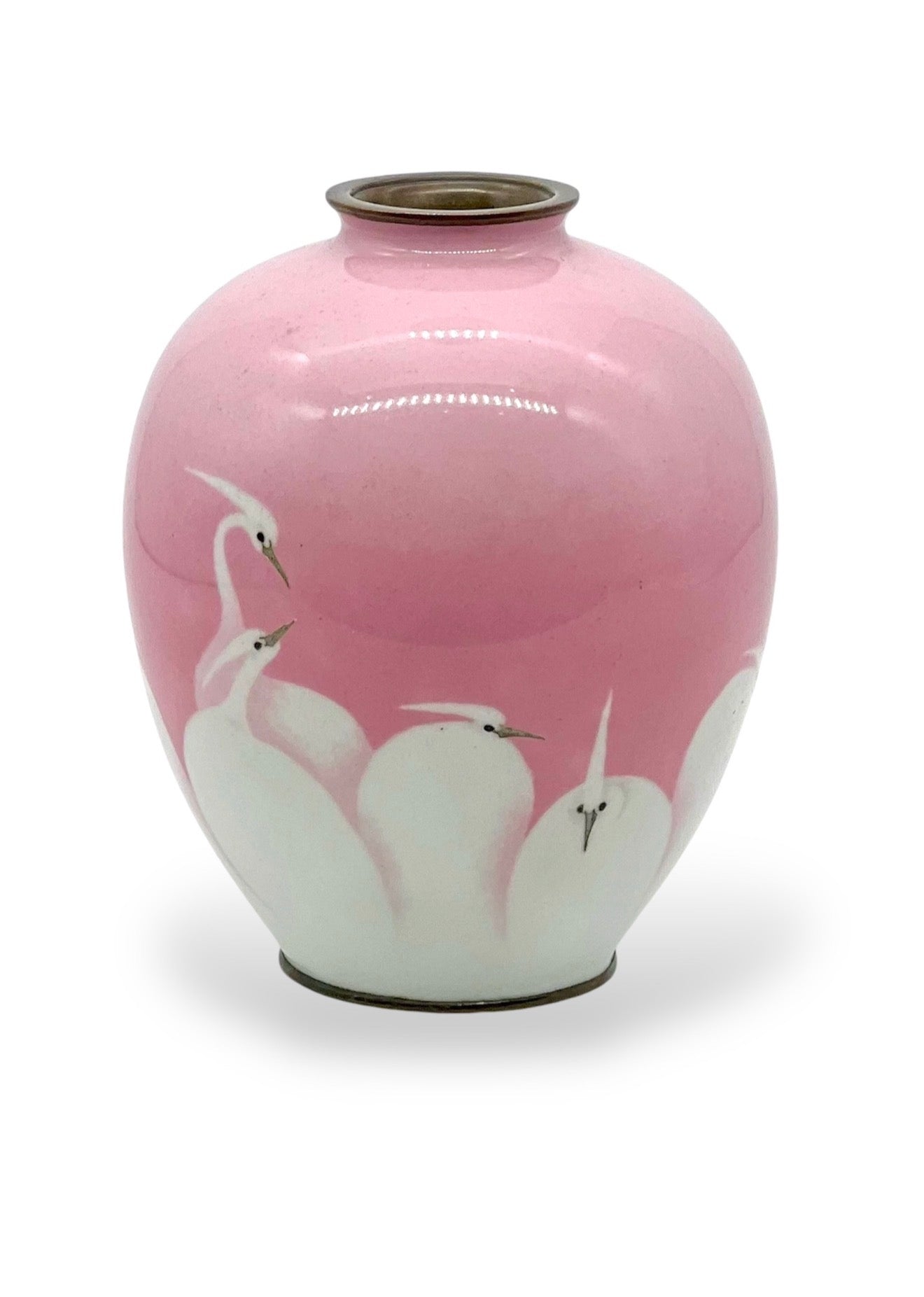 A Fine Japanese Cloisonne enamel musen-jippo Vase attr Gonda Hirosuke.