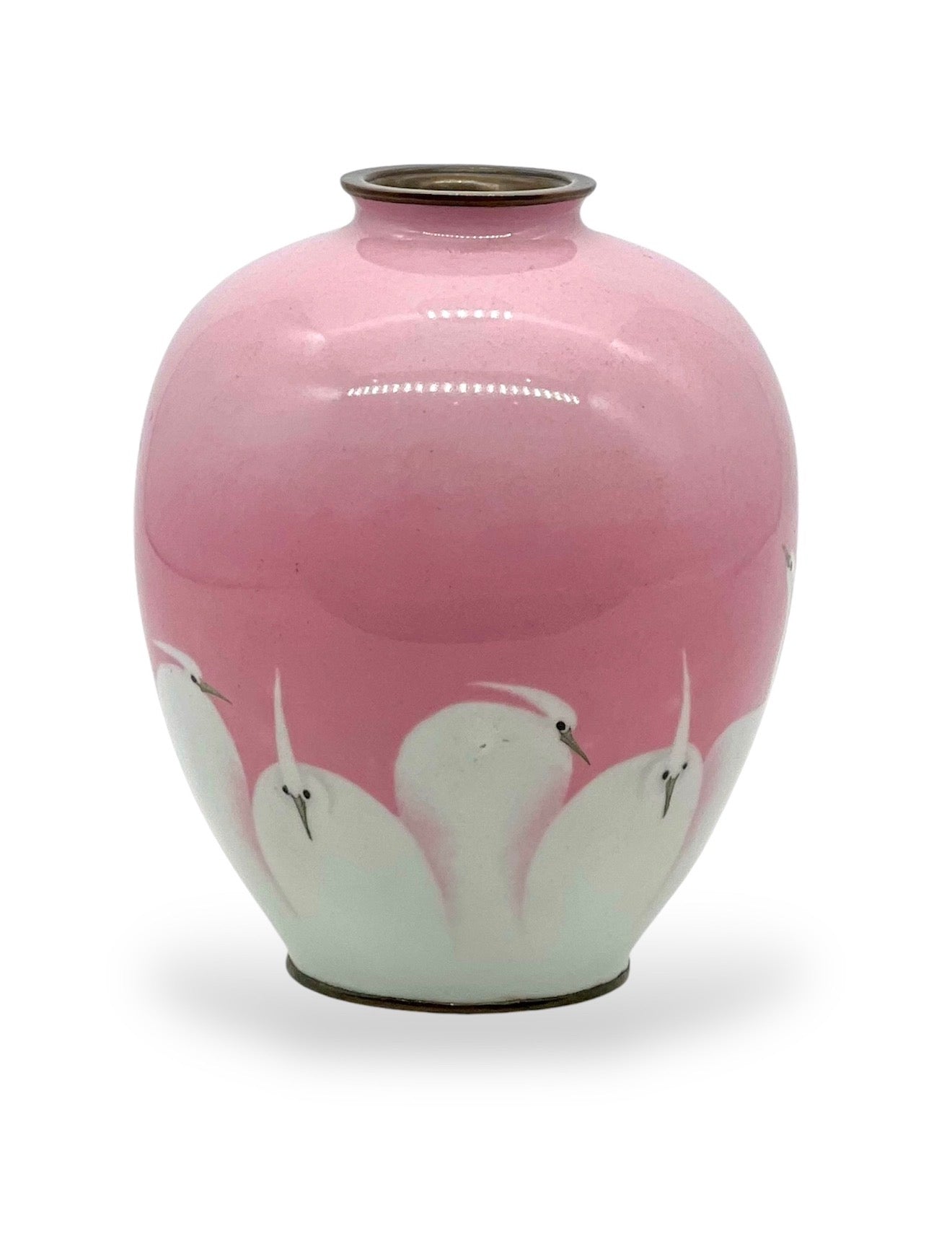 A Fine Japanese Cloisonne enamel musen-jippo Vase attr Gonda Hirosuke.