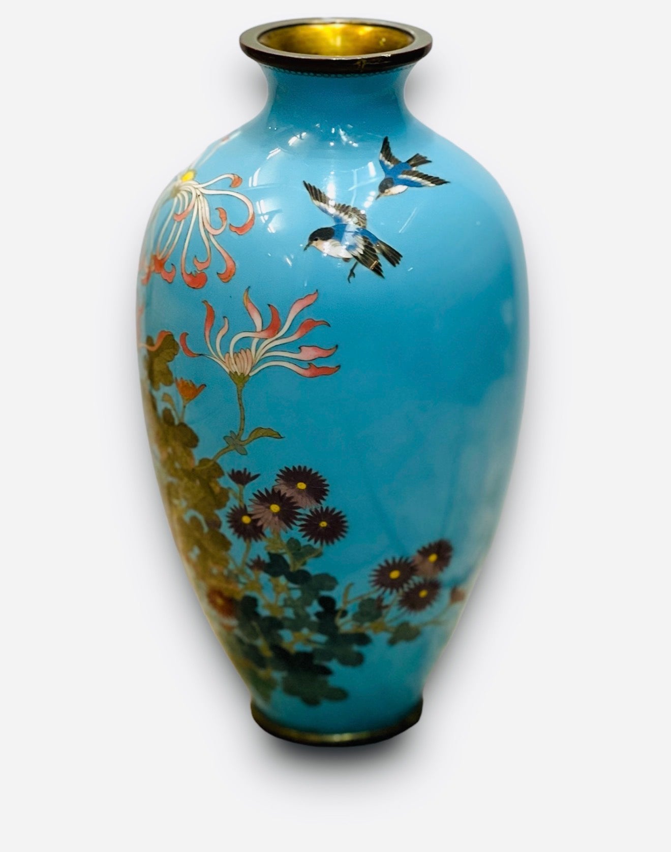 A Fine Japanese Cloisonné Enamel Vase By Gonda Hirosuke