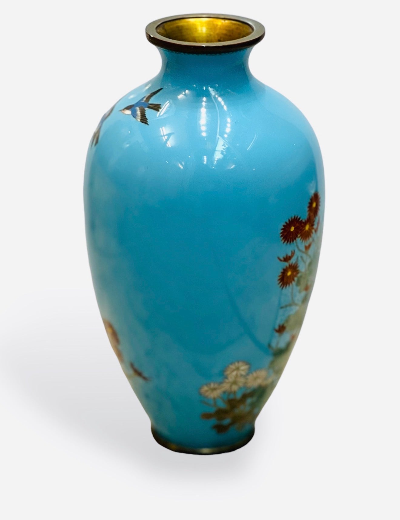 A Fine Japanese Cloisonné Enamel Vase By Gonda Hirosuke