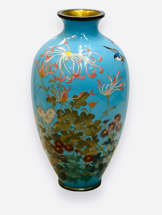 A Fine Japanese Cloisonné Enamel Vase By Gonda Hirosuke