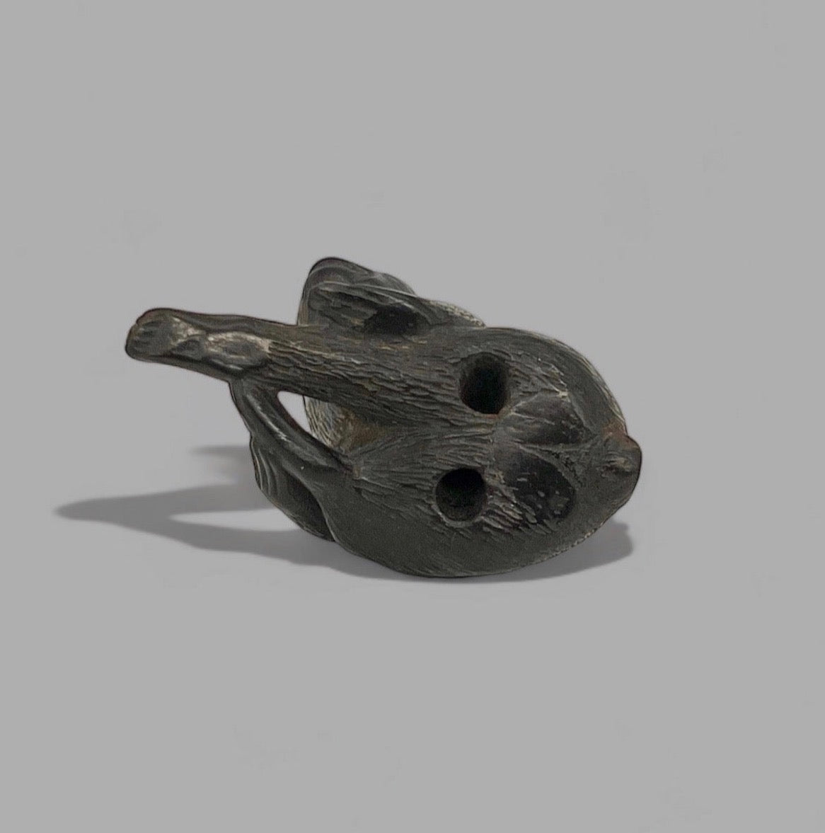 A Fine Japanese wooden netsuke of a monkey.Edo period