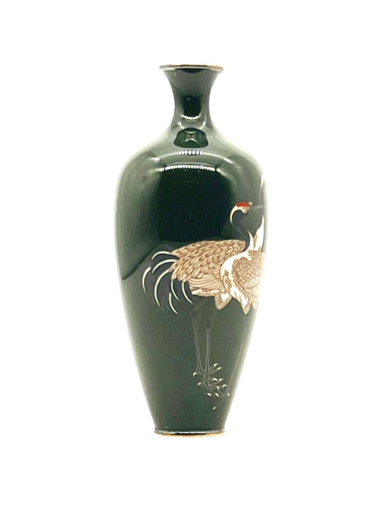A FINE JAPANESE CLOISONNE ENAMEL VASE BY HAYASHI KODENJI.Meiji Era