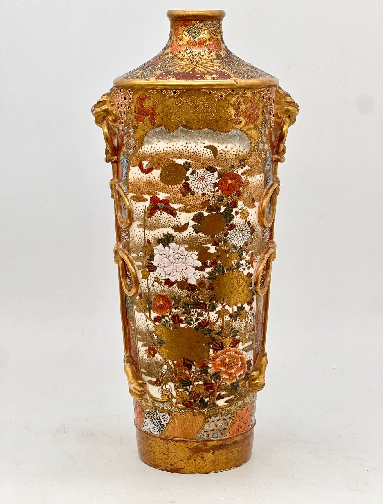 A Fine and Elaborately Decorated Japanese Satsuma Vase.Meiji Period
