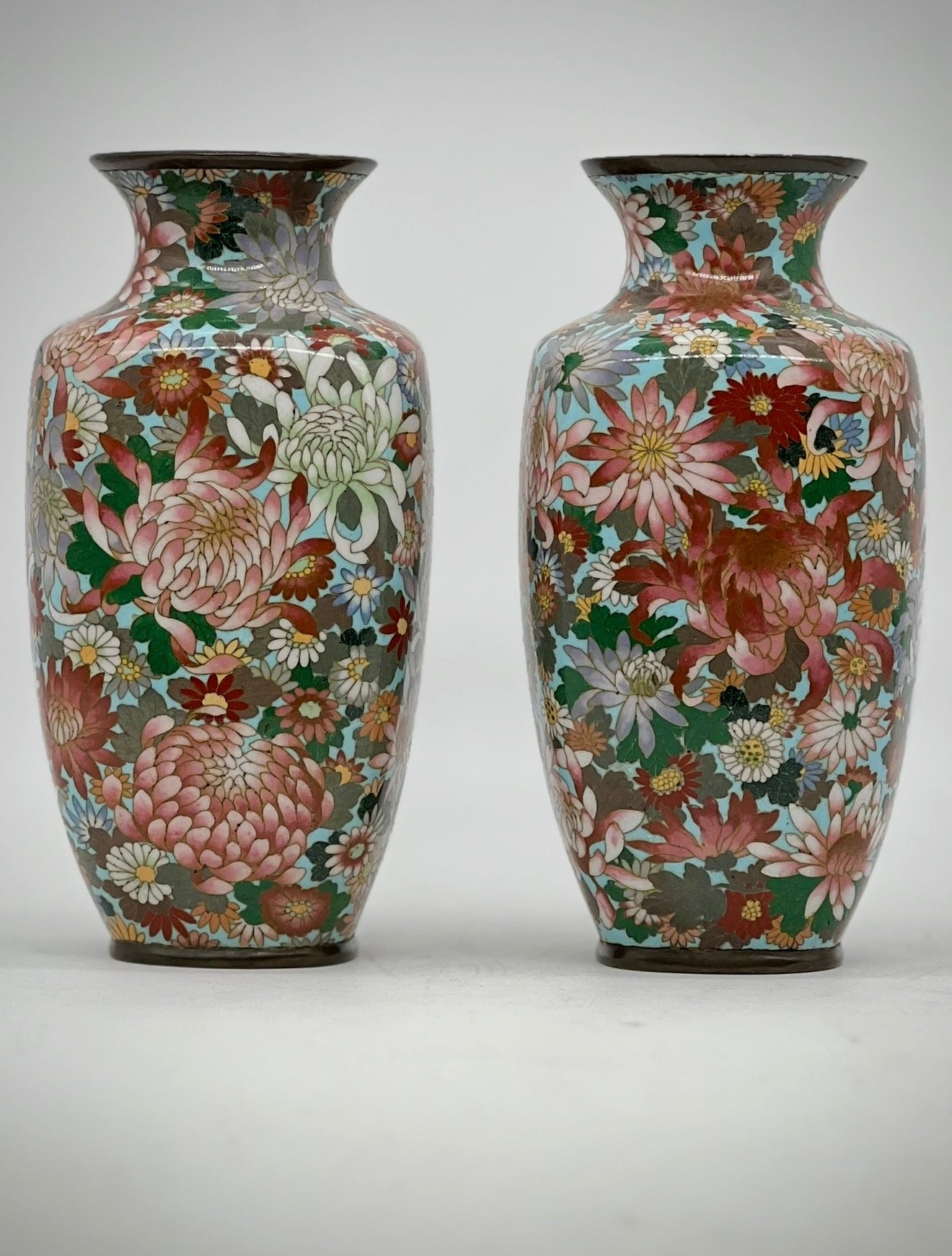 A Fine Pair of Japanese Cloisonné Enamel Vases. Meiji period
