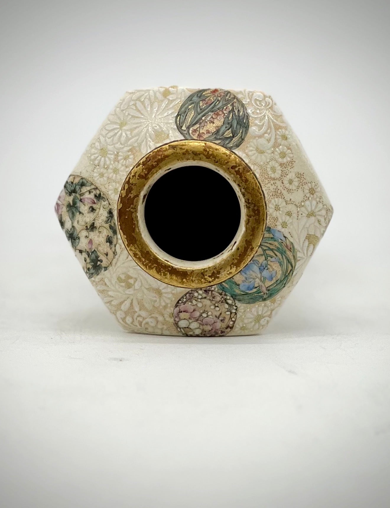 A Rare pair of Japanese Satsuma vases by Kinkozan.Meiji period